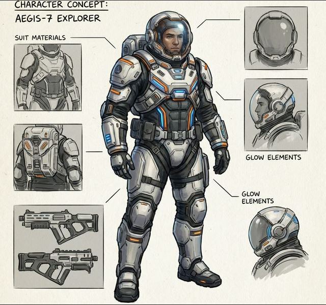 AI Astronaut Concept Art
